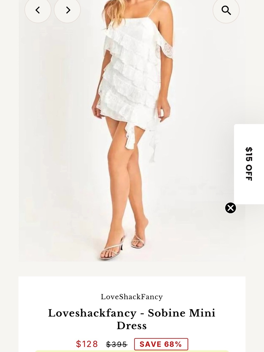 LoveShackFancy Sobine Mini Dress 14-NWT - Picture 6 of 9